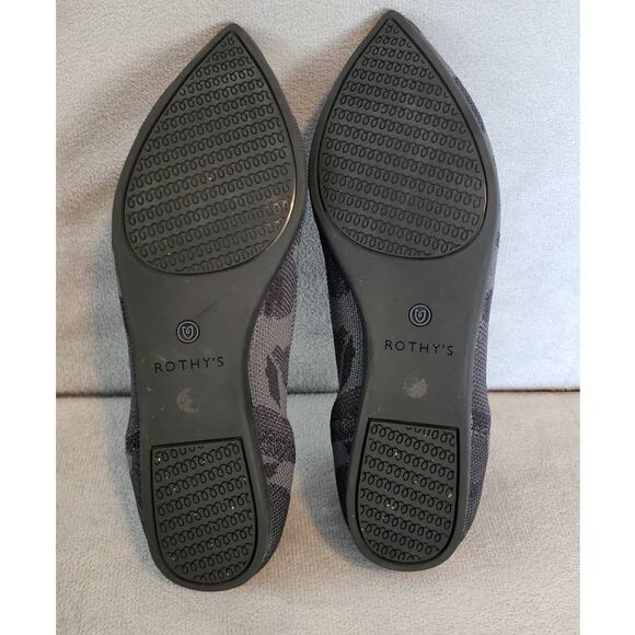 Rothy's Gray Camo Point Flats Size 7.5 - Picture 6 of 11